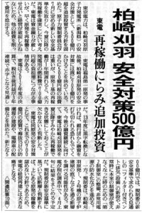 平成２５年３月１５日付け読売新聞一面